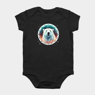Polar Bear in Ornament, Love Bears Baby Bodysuit